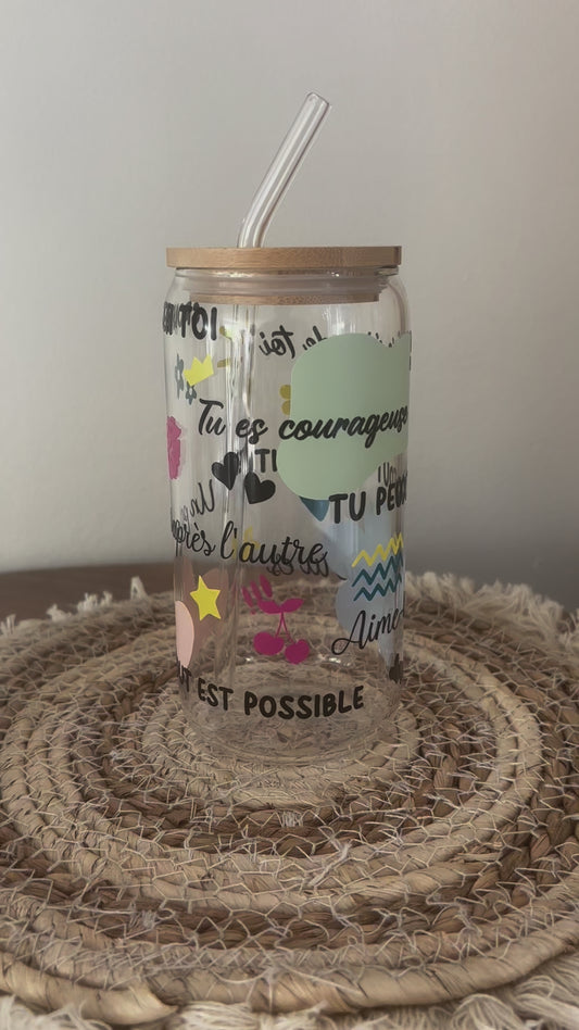 Verre affirmations positives